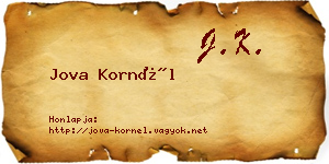 Jova Kornél névjegykártya
